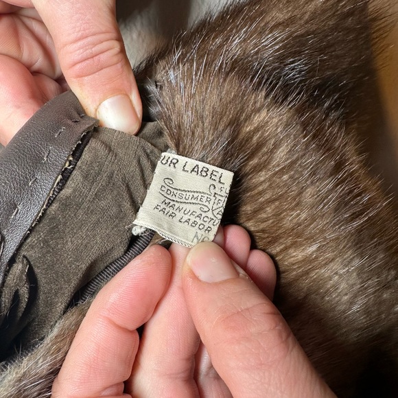 Vintage Daytons Genuine Fur Raccoon Leather Trim Coat - Picture 10 of 15